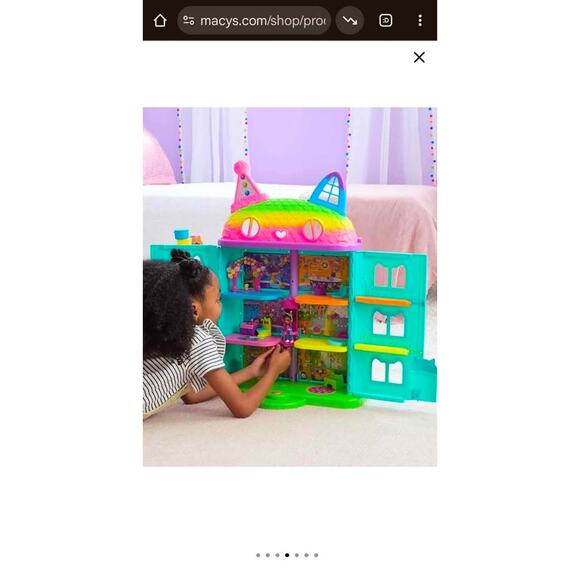 New in Box Gabby's Dollhouse15 Piece Rainbow Celebration Dollhouse - Picture 4 of 8